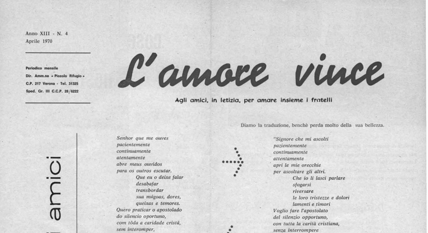 L'Amore Vince - Aprile 1970