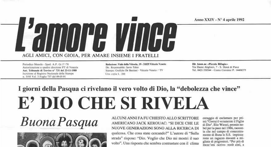 L'Amore Vince - Aprile 1992