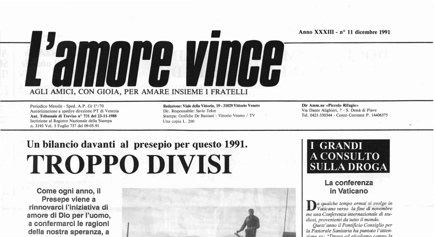 L'Amore Vince - Dicembre 1991