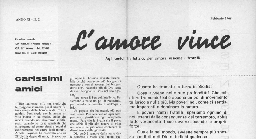 L'Amore Vince - Febbraio 1968