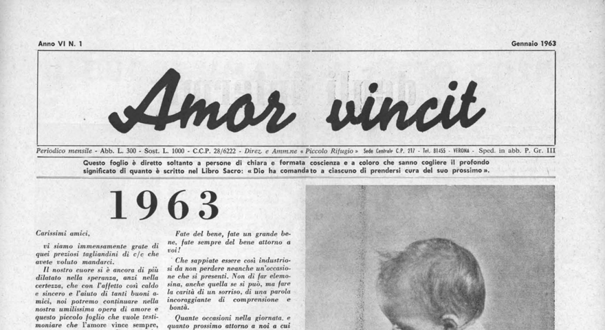 L'Amore Vince - Gennaio 1963