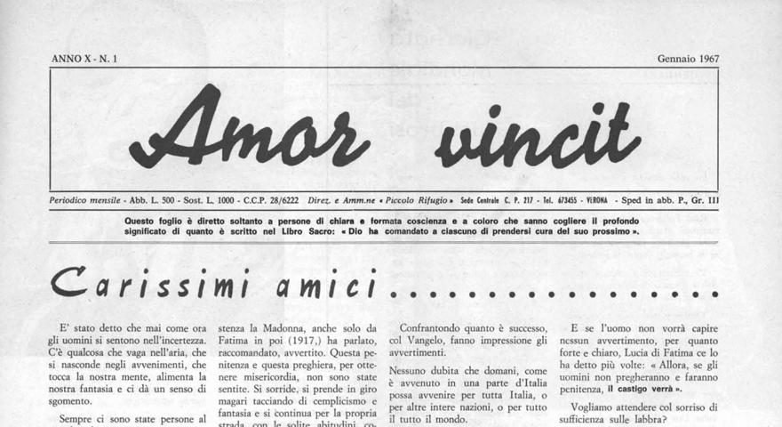 L'Amore Vince - Gennaio 1967