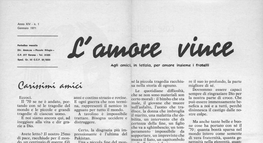 L'Amore Vince - Gennaio 1971