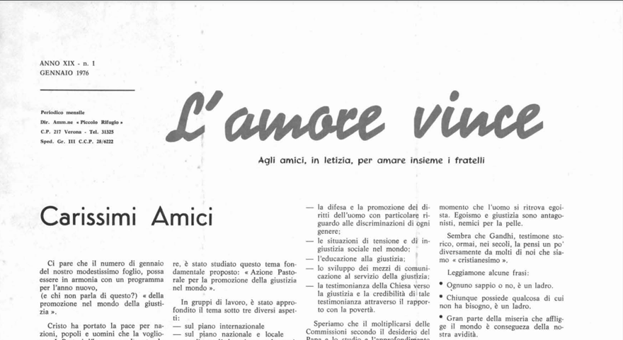 L'Amore Vince - Gennaio 1976