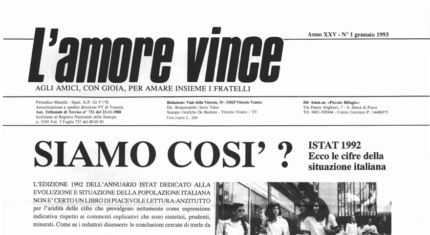 L'Amore Vince - Gennaio 1993