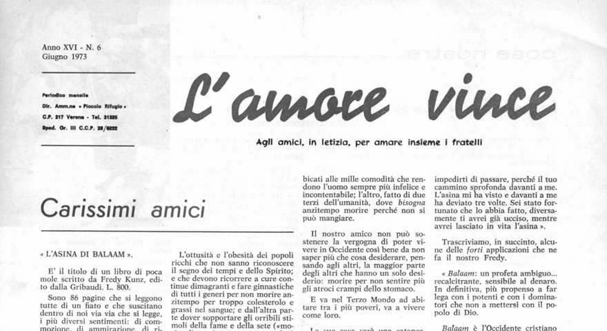 L'Amore Vince - Giugno 1973