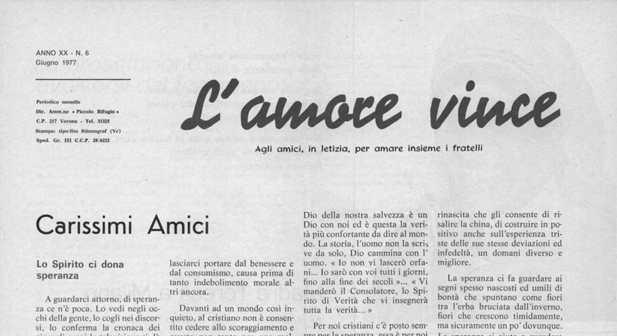 L'Amore Vince - Giugno 1977