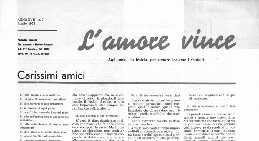 L'Amore Vince - Luglio 1974