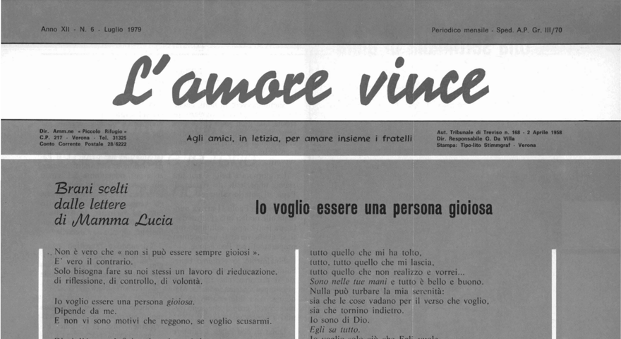 L'Amore Vince - Settembre 1979