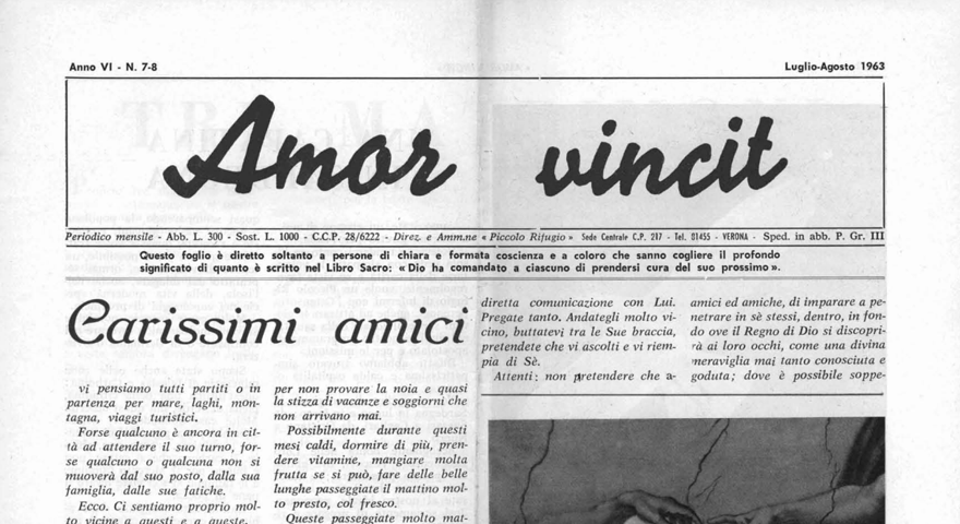 L'Amore Vince - Luglio Agosto 1963