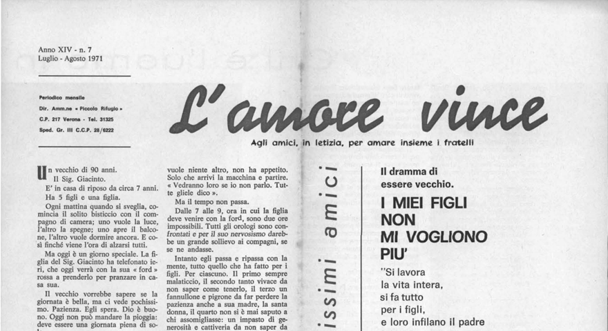 L'Amore Vince - Luglio Agosto 1971