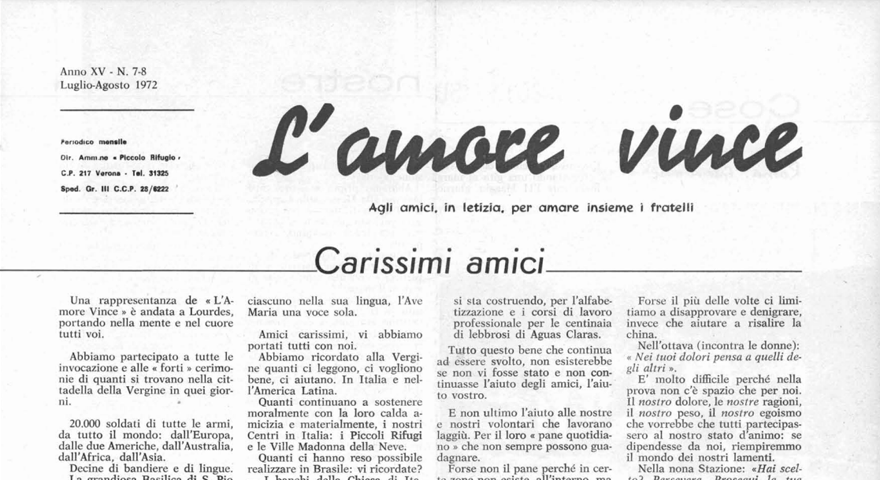 L'Amore Vince - Luglio Agosto 1972