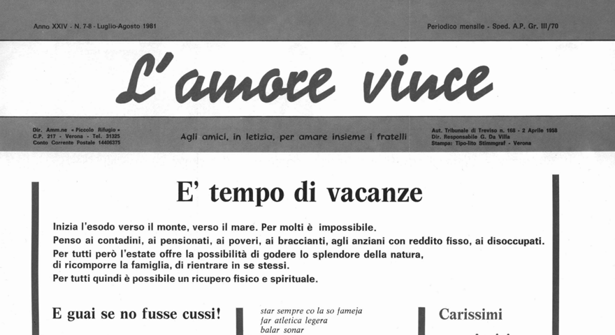 L'Amore Vince - Luglio Agosto 1981