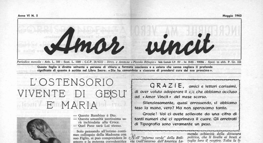 L'Amore Vince - Maggio 1963