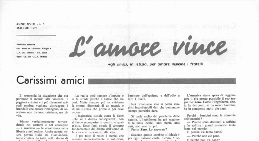 L'Amore Vince - Maggio 1975