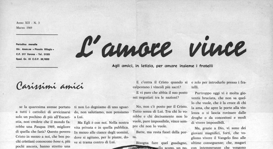 L'Amore Vince - Marzo 1969