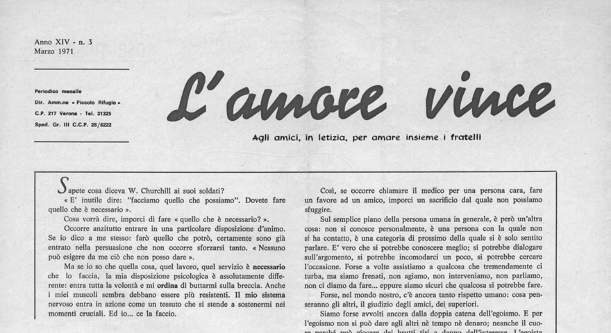 L'Amore Vince - Marzo 1971