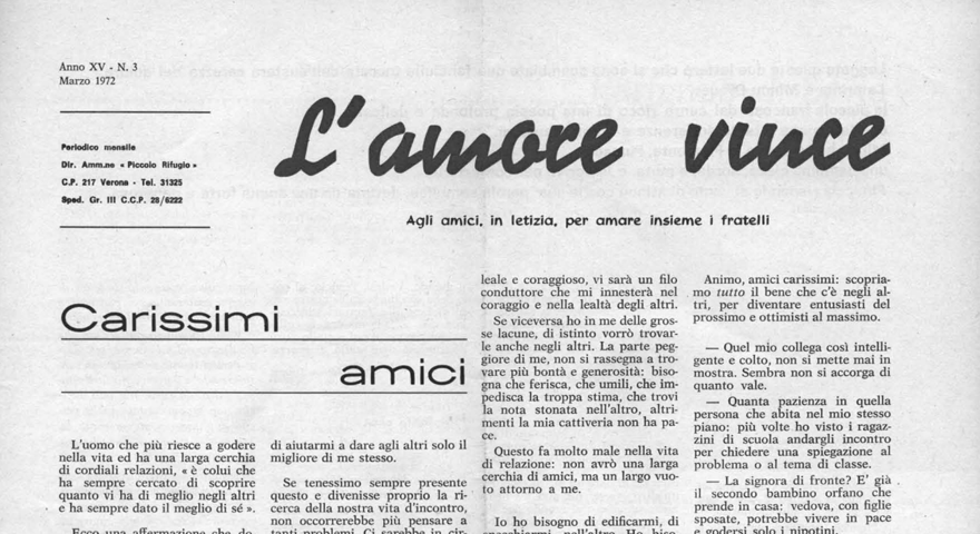 L'Amore Vince - Marzo 1972