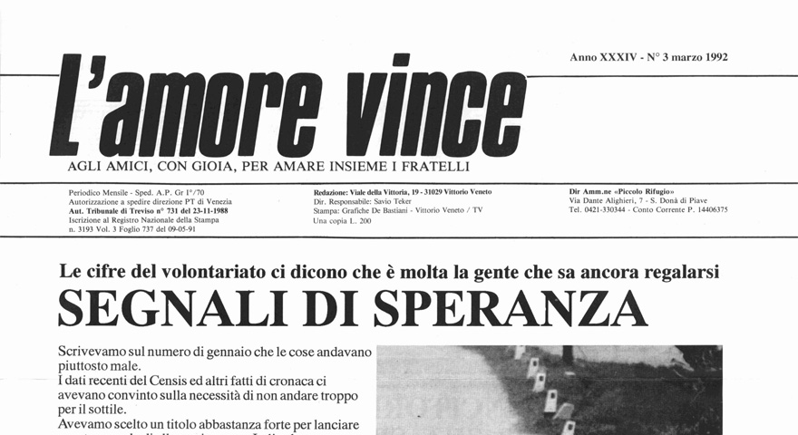 L'Amore Vince - Marzo 1992