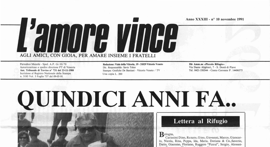 L'Amore Vince - Novembre 1991