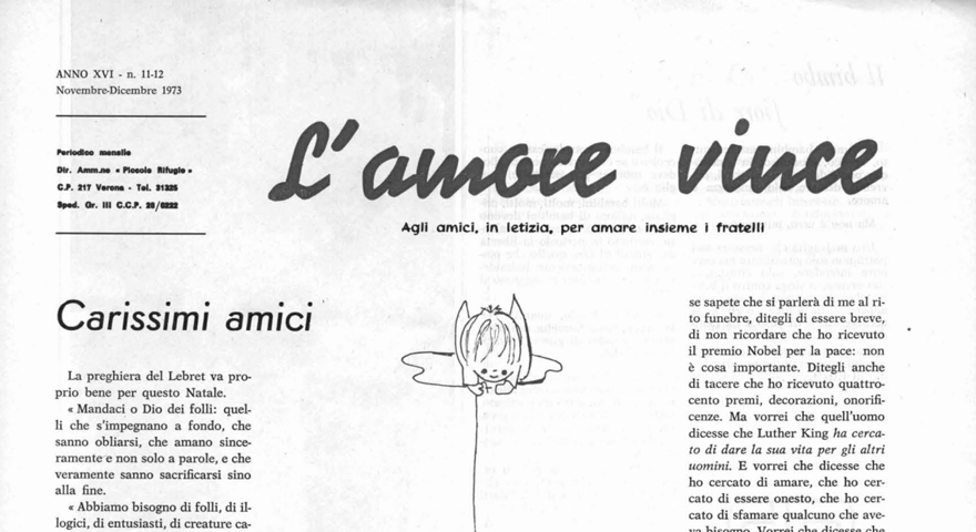 L'Amore Vince - Novembre Dicembre 1973