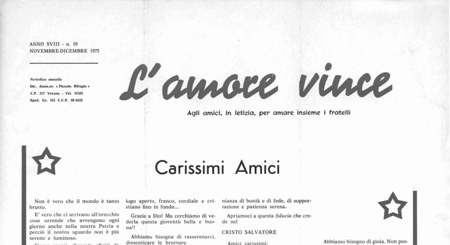 L'Amore Vince - Novembre Dicembre 1975