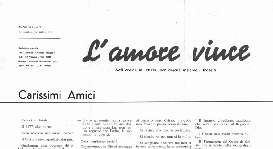 L'Amore Vince - Novembre Dicembre 1976