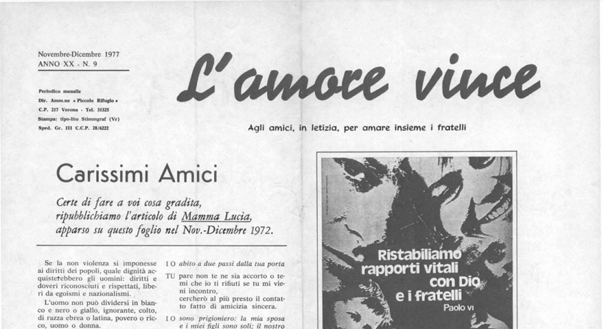 L'Amore Vince - Novembre Dicembre 1977