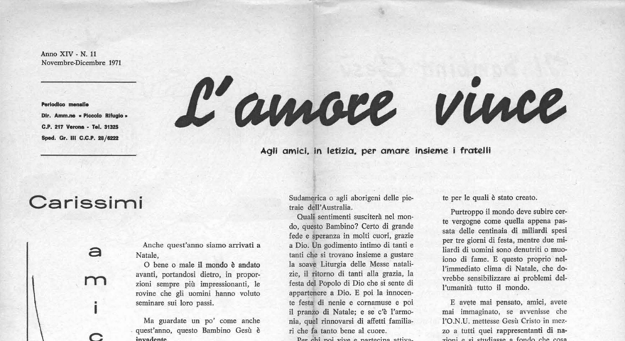 L'Amore Vince - Novembre Dicembre 1971