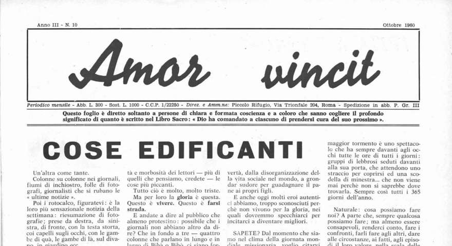 L'Amore Vince - Ottobre 1960