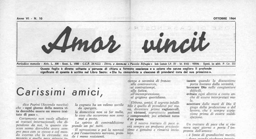 L'Amore Vince - Ottobre 1964