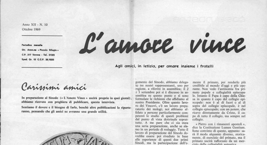 L'Amore Vince - Ottobre 1969