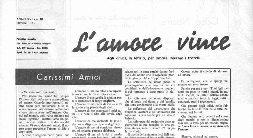 L'Amore Vince - Ottobre 1973