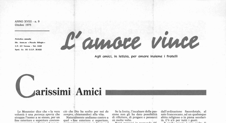 L'Amore Vince - Ottobre 1975