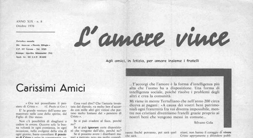 L'Amore Vince - Ottobre 1976