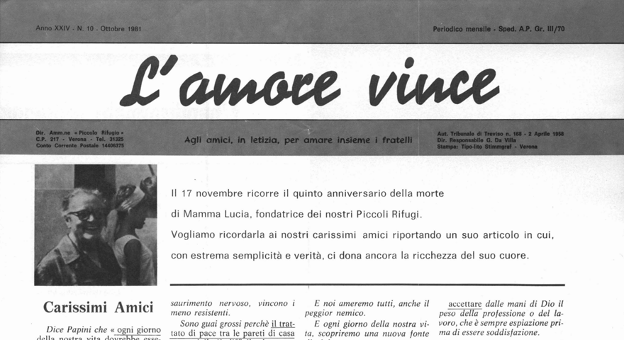 L'Amore Vince - Ottobre 1981