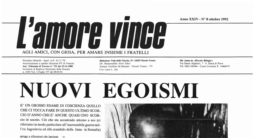 L'Amore Vince - Ottobre 1992