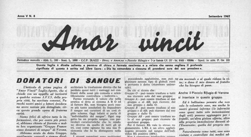 L'Amore Vince - Settembre 1962