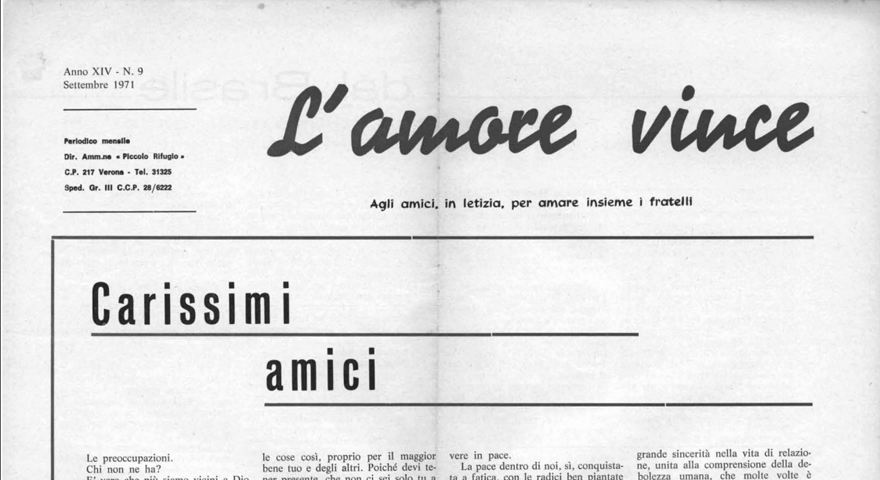 L'Amore Vince - Settembre 1971