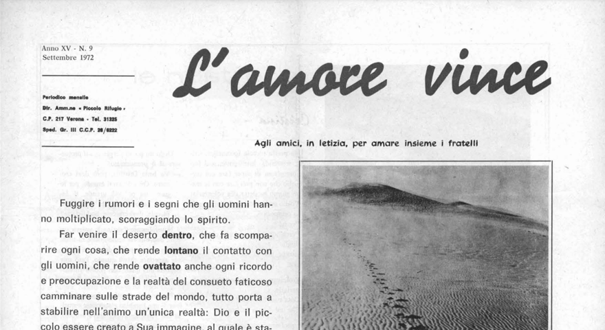 L'Amore Vince - Settembre 1972