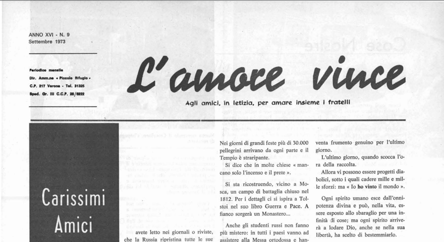 L'Amore Vince - Settembre 1973