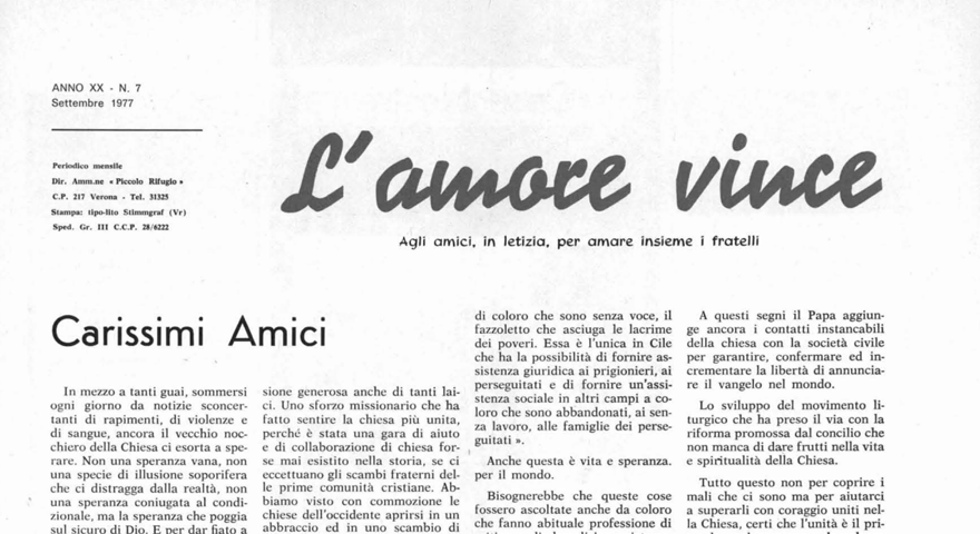 L'Amore Vince - Settembre 1977