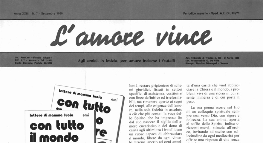 L'Amore Vince - Settembre 1980