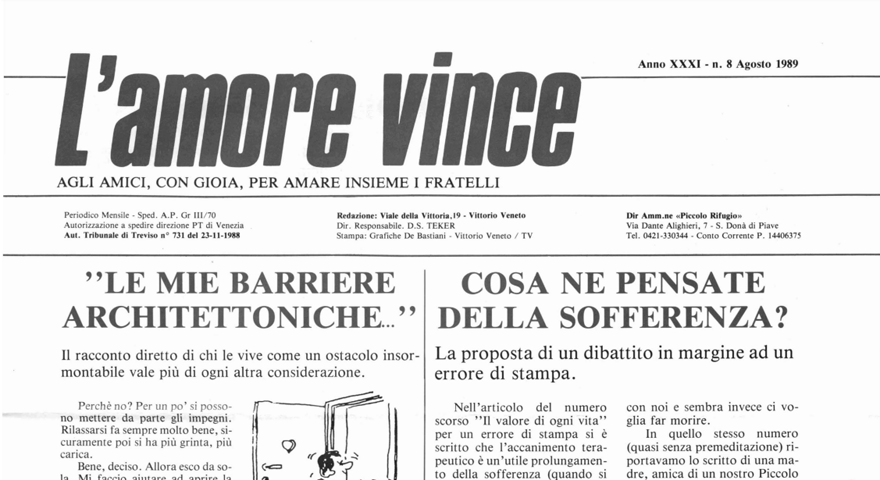 L'Amore Vince - Agosto 1989