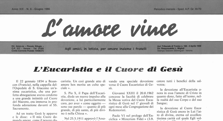 L'Amore Vince - Giugno 1986