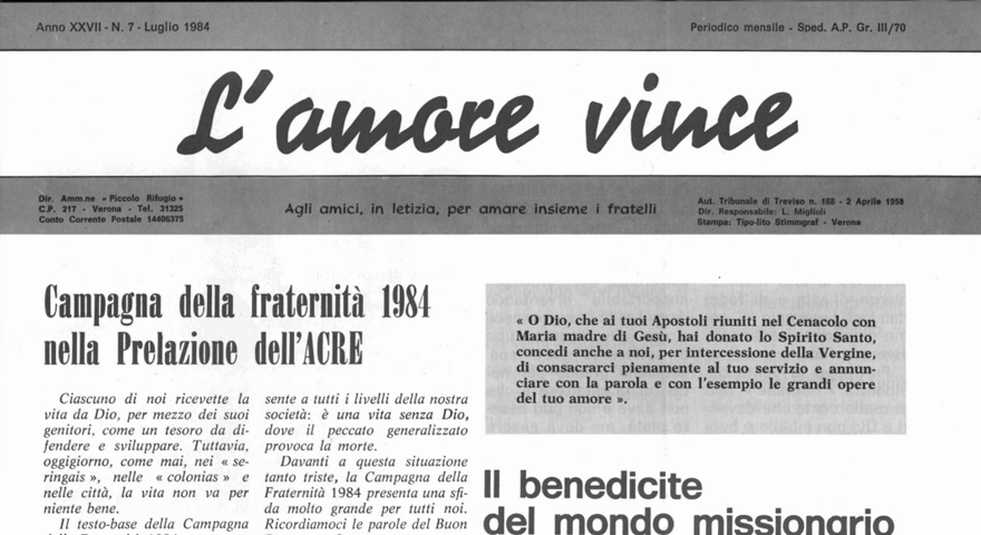 L'Amore Vince - Luglio 1984