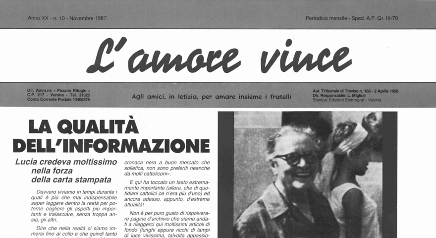 L'Amore Vince - Novembre 1987