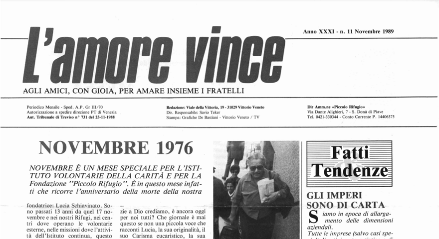 L'Amore Vince - Novembre 1989