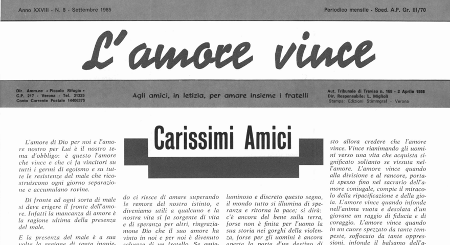 L'Amore Vince - Settembre 1985