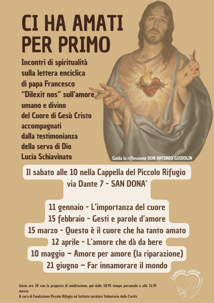 "Ci ha amati per primo", incontri di spiritualità al Piccolo Rifugio di San Don